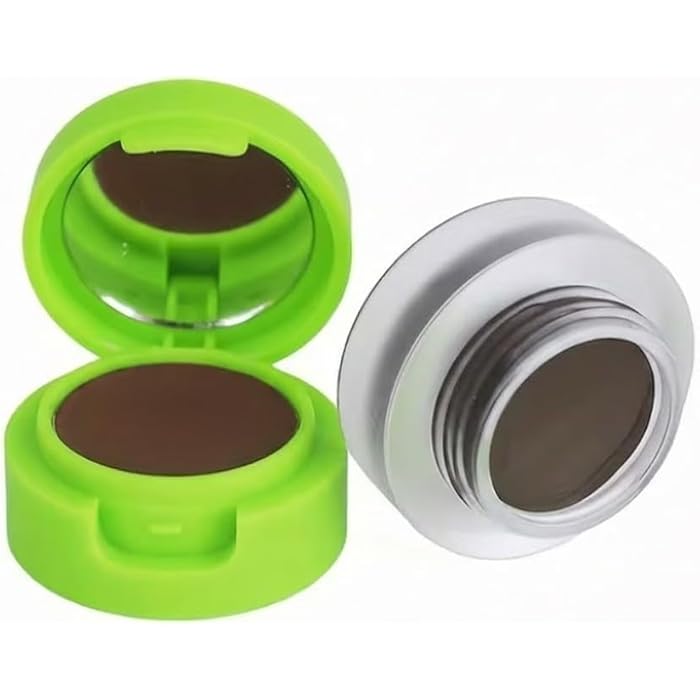 Gel Eyeliner Eyebrow Powder BROWN and Brown POWDER Waterproof Smudgeproof Long Lasting Makeup Eyeliner Gel with Brush Mirror - Image 4